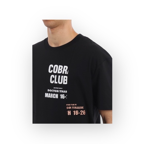 new McQ • Alexander McQueen ★ Cobra Club Patchwork Graphic T Shirt Tee ★ Black L - Picture 14 of 16